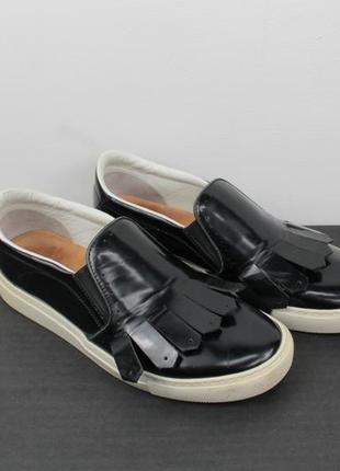 Шкіряні кеди henderson baracco leather slip on