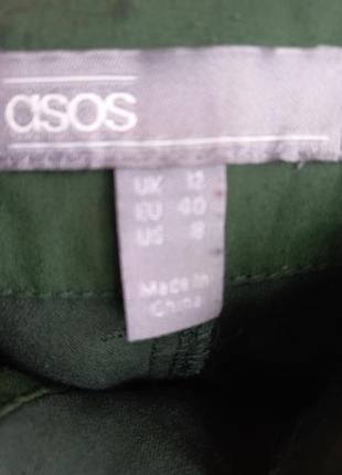 Розпродаж стильні котонові штани зеленого кольору  asos6 фото