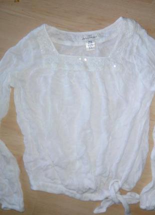 Белая школьная блуза на 11-13 лет.2 фото