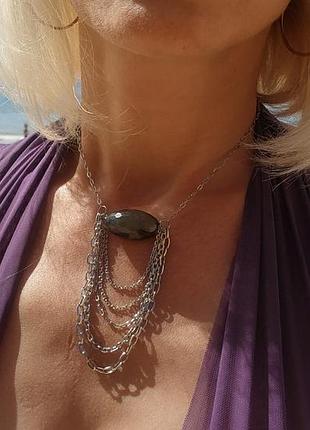 Ланцюжок-чокер з агатом ′каліпсо′