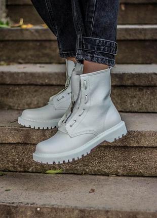Черевики жіночі dr. martens sinclair mono white lux/ботинки женские доктор мартэнс синклер