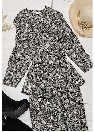 Платье st.michael миди с цветочным принтом