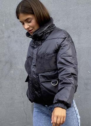 Куртка жіноча графітова2 фото