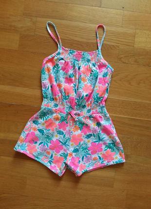 Яркий трикотажный ромпер комбинезон young dimension на 6-7 лет