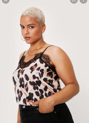 Шовкова маєчка з мереживом nasty gal