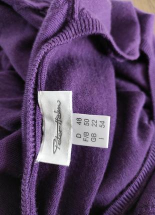 Cветр лонгслів пуловер peter hahn вовна 🐑, фіолетовий,44-504 фото
