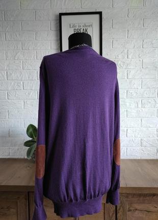 Cветр лонгслів пуловер peter hahn вовна 🐑, фіолетовий,44-502 фото