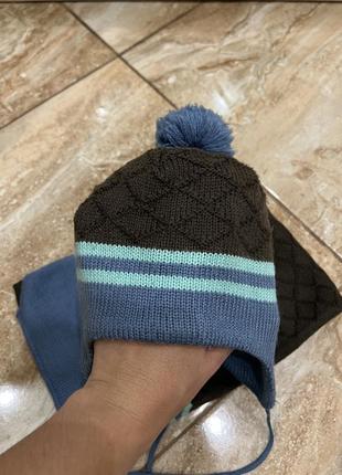 Осіння шапка з шаликом