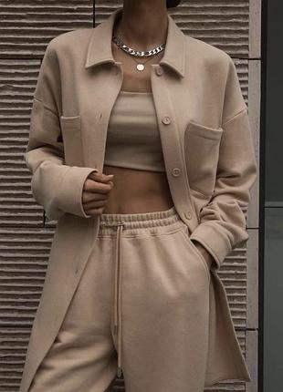 Костюм тройка ( рубашка + топ + джоггери)