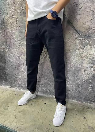 Джинси напів мом чорного кольору / якісні чоловічі джинси на осінь