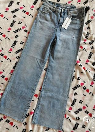 Расклешенные джинсы с высокой посадкой германия clockhouse by c&a широкі до низу джинси
