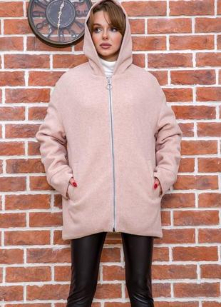 Кашемировое oversize худи-пальто с капюшоном3 фото