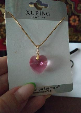 Кулон кристал swarovski,c цепочкой