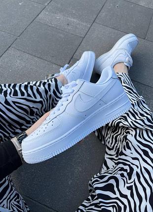 Nike air force 1 white жіночі шкіряні кросівки найк