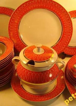 Редкий красивый столовый сервиз ссср коростень №16