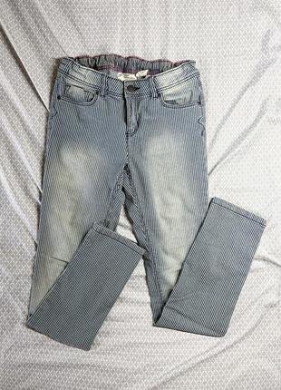Винтажные джинсы в полоску2 фото