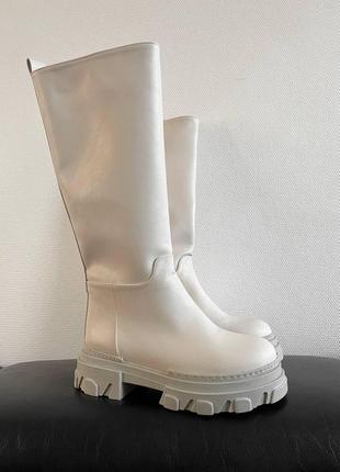 Жіночі ботінки  gia boots white женские ботинки  белые