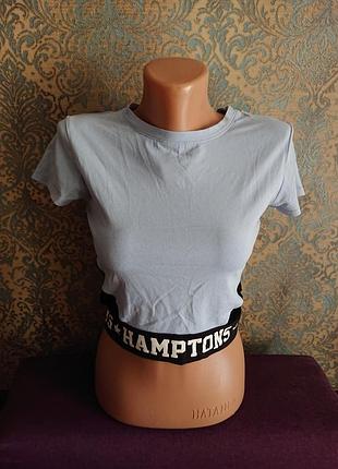 Женский спортивный кроп топ футболка р.s/xs
