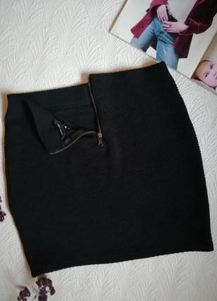 Классическая чёрная юбка мини7 фото