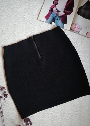 Классическая чёрная юбка мини6 фото