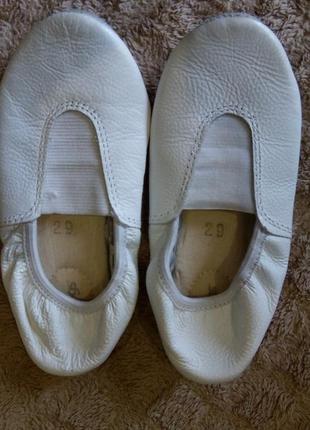 Чешки детские белые doodogs натуральная кожа