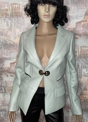 Куртка кожанна піджак versace collection р.40/xs6 фото