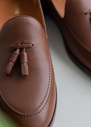 Чоловічі лофери  loafers ikos 348 brown мужские  лоферы5 фото