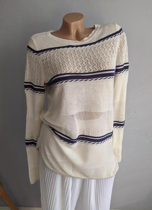 Розпродаж! джемпер, светр з ажурною смужкою.1 фото