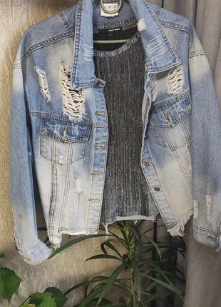 Джинсовка ,джинсова куртка піджак,
