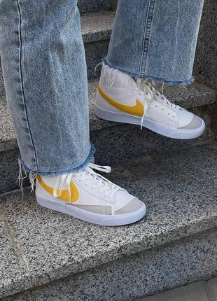 Кроссовки nike blazer mid 77 vintage yellow5 фото