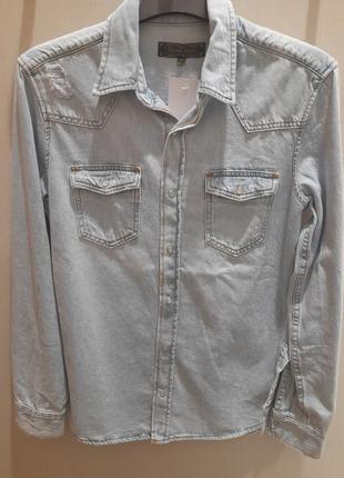 Джинсовая рубашка colins