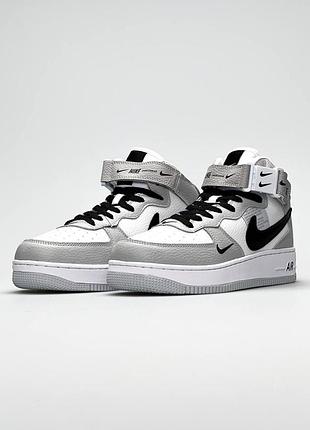 Кроссовки nike air force mid utility gray blac 🤍💨