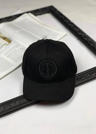 Кепка stone island black on black