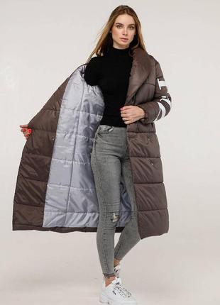 Зимняя женская брендовая куртка с поясом2 фото