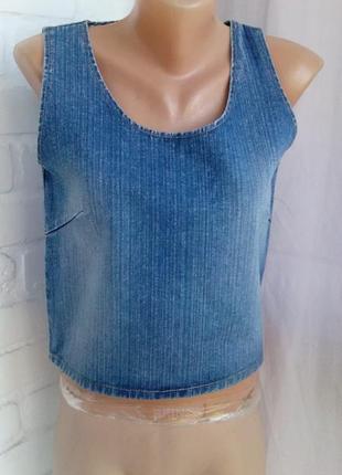 Цікава маєчка з щільного деніму vila