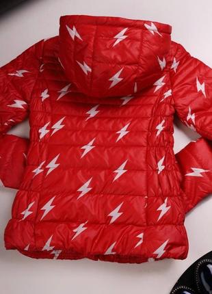 Куртка , курточка осенняя с капюшоном для девочки , подростковая  красная синяя осенняя демисезонная2 фото