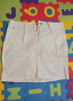 Юбка белая коттон женская