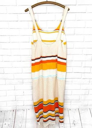Нова!трендова в'язана сукня-міді в яскраву смужку із свіжої колекції zara5 фото