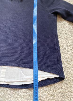 Реглан джемпер кофта з комірцем сорочка у рубчик7 фото