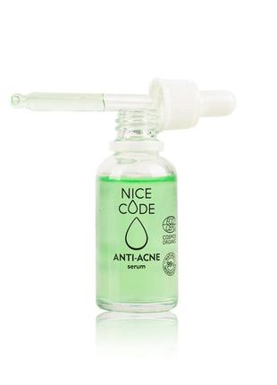 Сироватка для обличчя «anti-acne» nice code, 30 мл

nice code2 фото