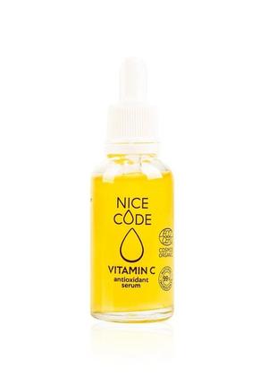 Сироватка-антиоксидант для обличчя «vitamin c» nice code, 30 мл.

nice code2 фото