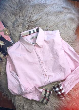 Розовая классическая рубашка burberry