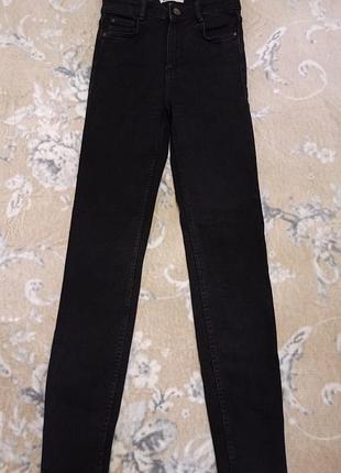 Джинси скіні чорні zara 26 розмір для дівчинки підлітка