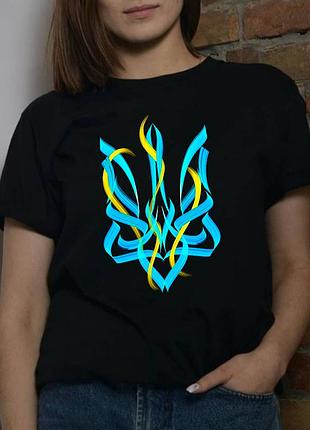 Новая хлопковая патриотическая черная футболка унисекс оверсайз s-xl 44-54