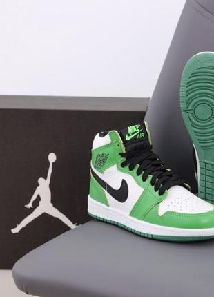 Женские высокие кожаные кроссовки nike j0rdan 1#найк