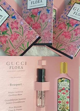 Gucci flora gorgeous gardenia💥edp оригінал мініатюра пробник mini spray 1,5 мл книжка5 фото