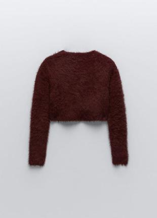 Кофта с имитацией меха zara 2022 3