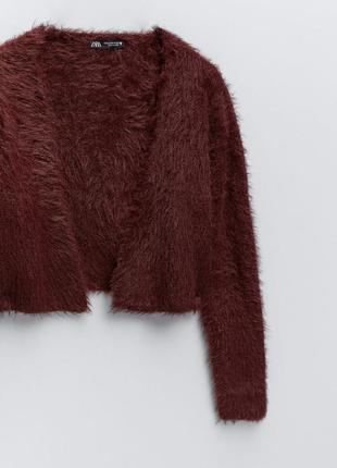 Кофта с имитацией меха zara 2022 2