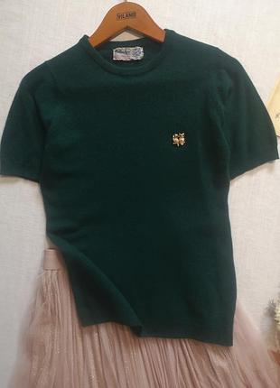 Кашемировый джемпер с коротким рукавом люкс бренд ballantyne