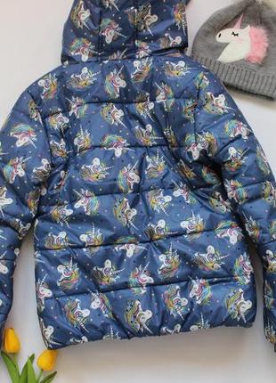 Куртка демісезонна з єдинорогами m&co 11-12 років2 фото